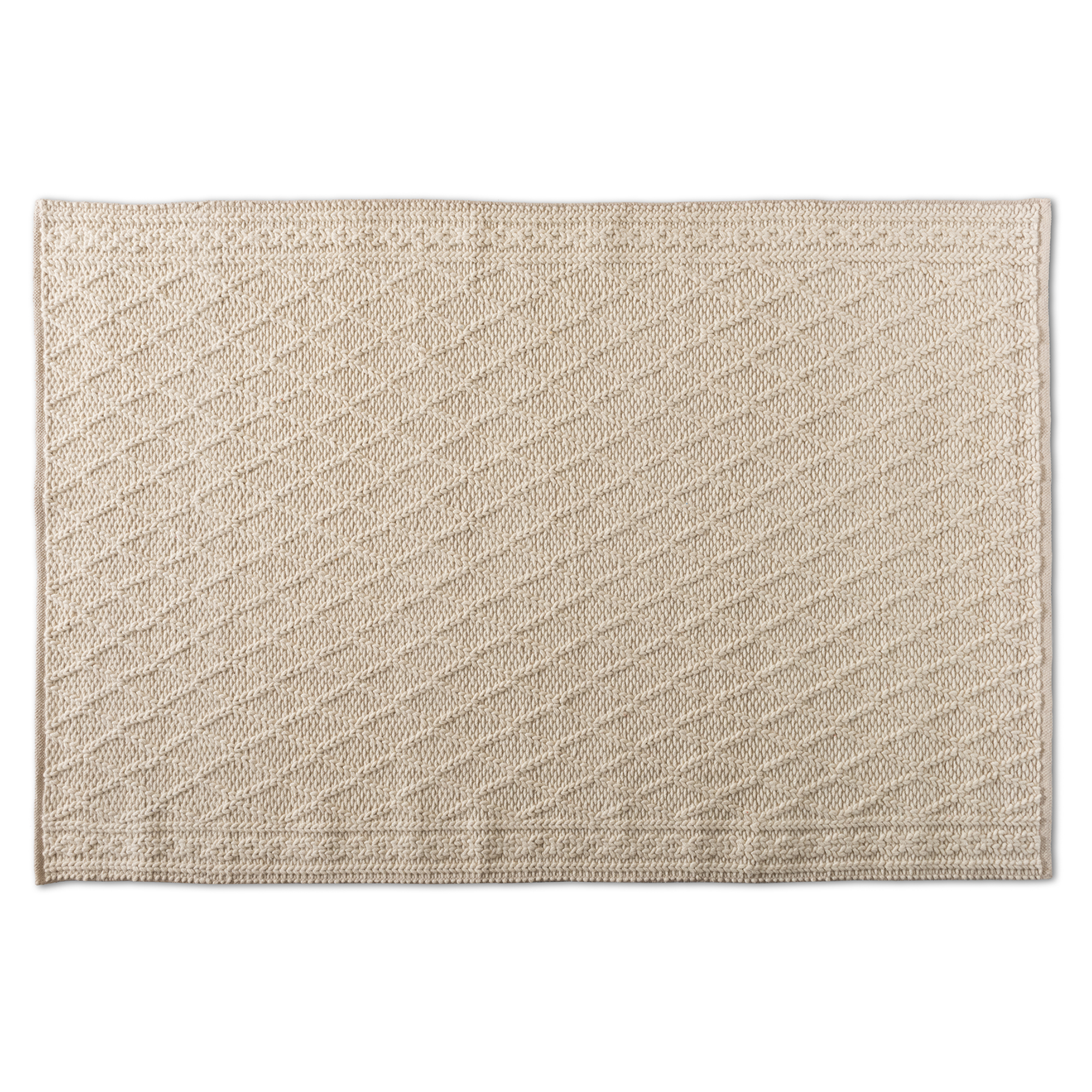 Baxton Studio Madibah Modern and Contemporary Ivory Handwoven Wool Area Rug